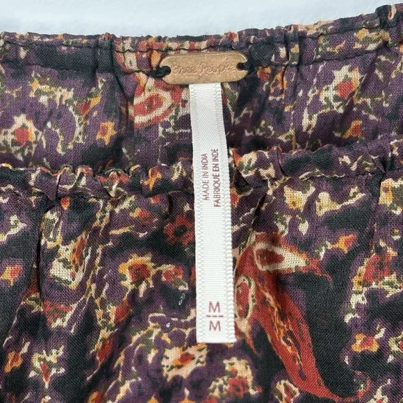 Free People Women Tangier Babydoll Floral Maxi Dress Size M Boho Festival Hippie - Picture 5 of 7